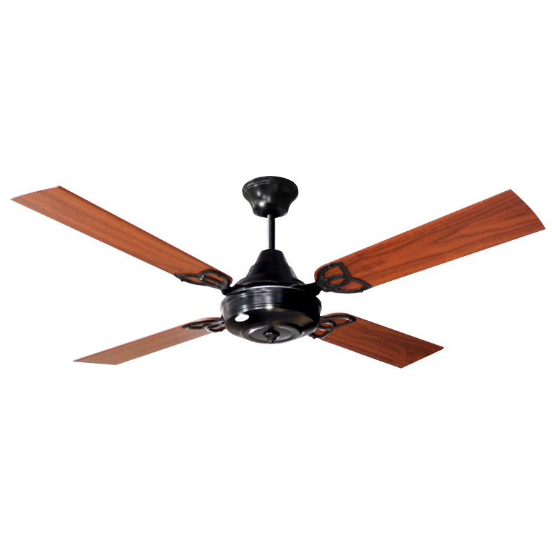 Ventilador De Techo Ocean Negro con Pala Reversible Cedro y Roble