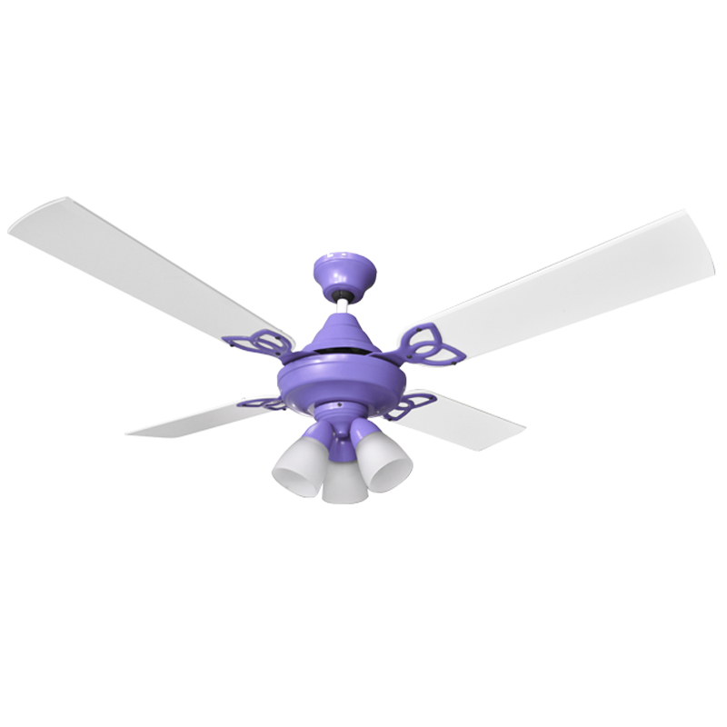 Ventilador De Techo Premium Violeta con Araña Basic y Palas Laqueadas