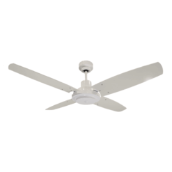 Ventilador de Techo Barcelona Blanco con Palas de Madera Laqueadas Blancas