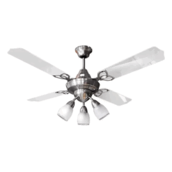 Ventilador de Techo Premium Platil con Spot Design y Palas de Acrílico Transparentes