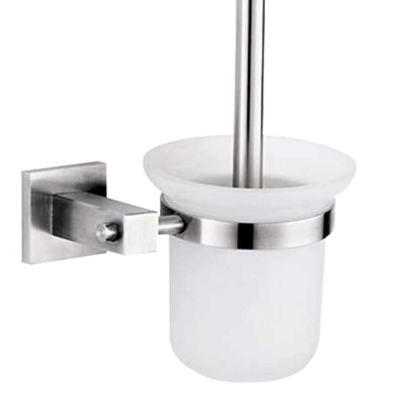 Escobilla para WC Simply de Swiss Aqua. Cromo/vidrio