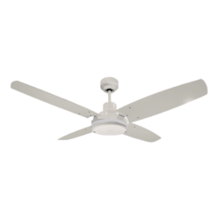 Ventilador de Techo Barcelona Blanco con Plafón Manny y Palas de Madera Laqueadas Blancas